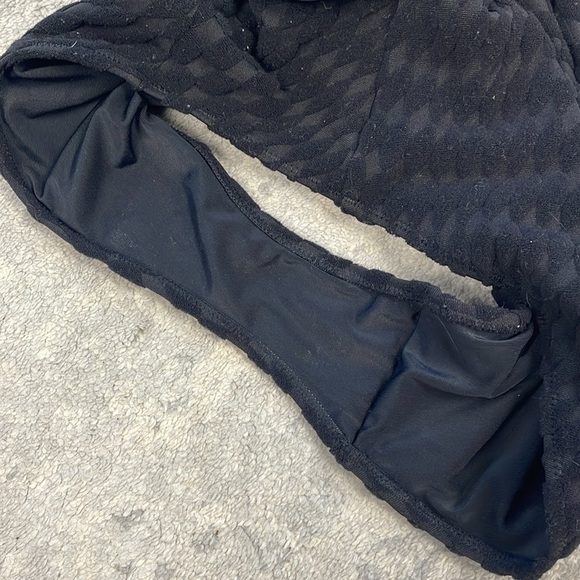 New Good American Black Jacquard Show Off One Piece Swimsuit Underwire Sz 5 - Picture 9 of 16